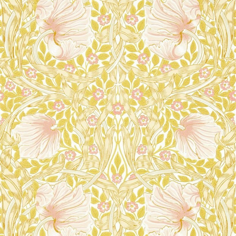 Pimpernel Wallpaper - Sunflower/Pink - Morris & Co - 217065