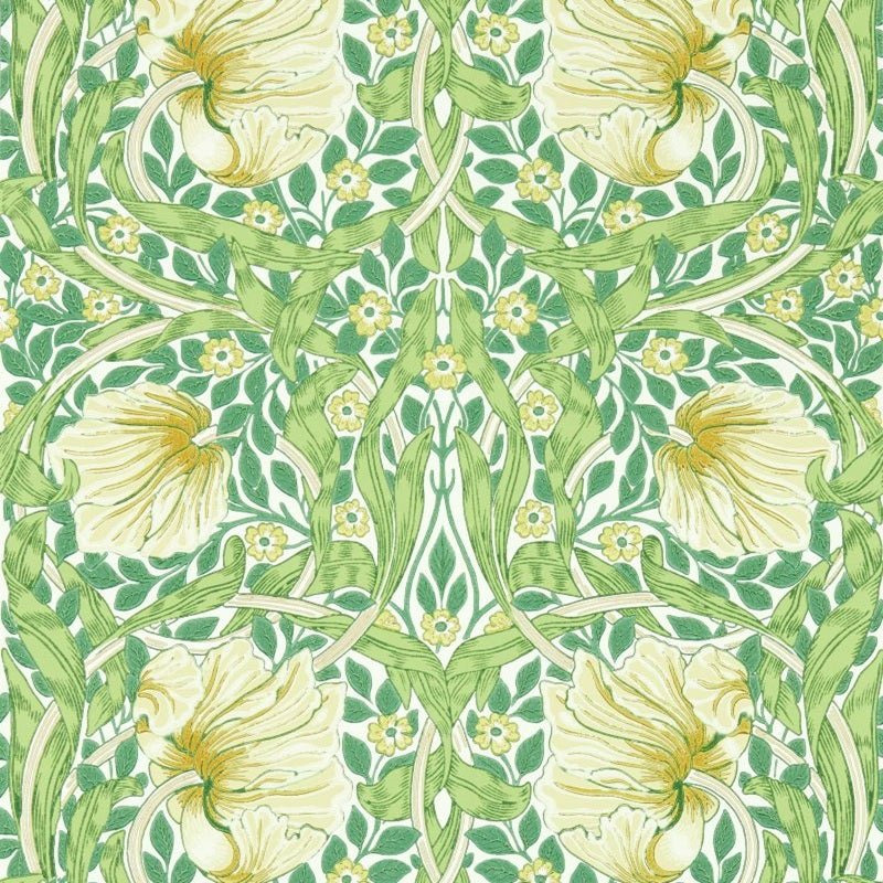 Pimpernel Wallpaper - Weld/Leaf Green - Morris & Co - 217063