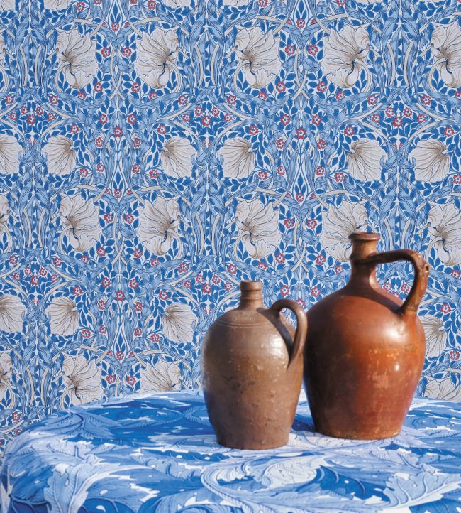 Pimpernel Wallpaper - Woad - 217062 - Morris & Co