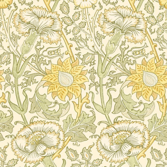 Pink & Rose Wallpaper - Cowslip/Fennel - Morris & Co - 212569