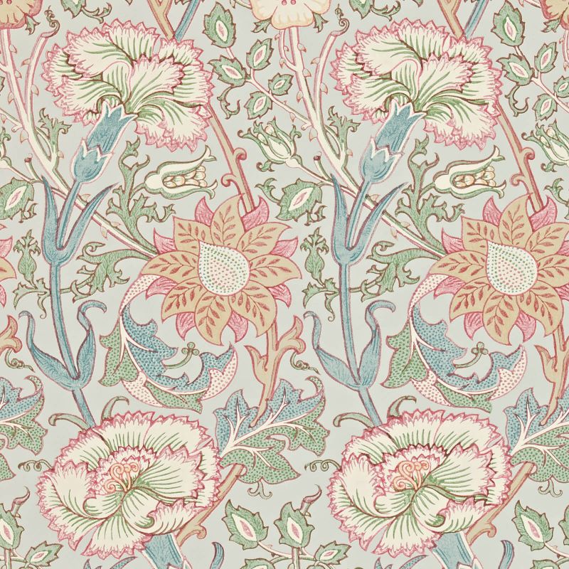 Pink & Rose Wallpaper - Eggshell/Rose - Morris & Co - 212568