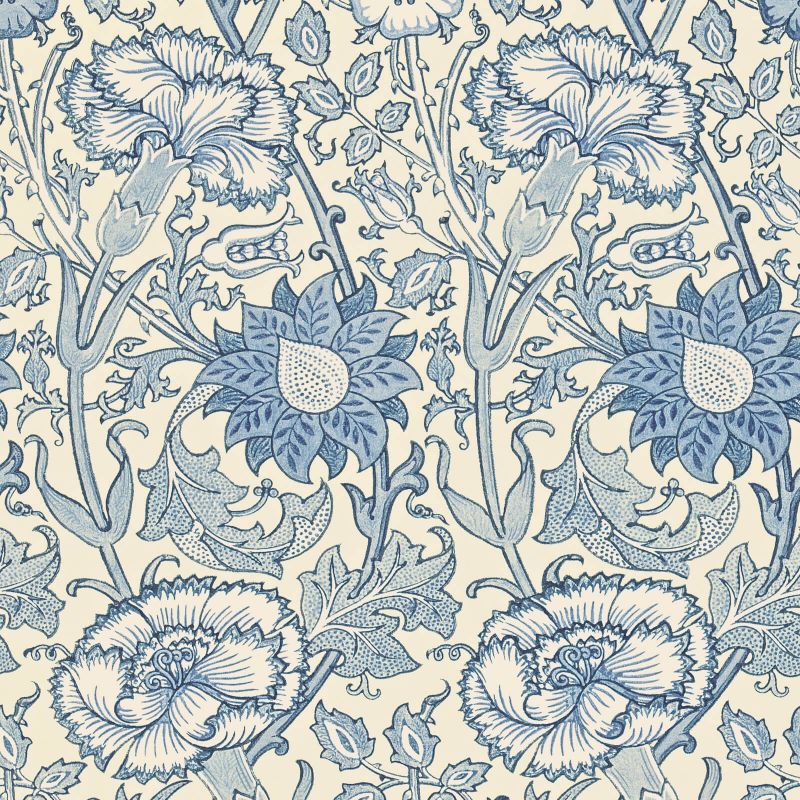 Pink & Rose Wallpaper - Indigo - Morris & Co - 212567