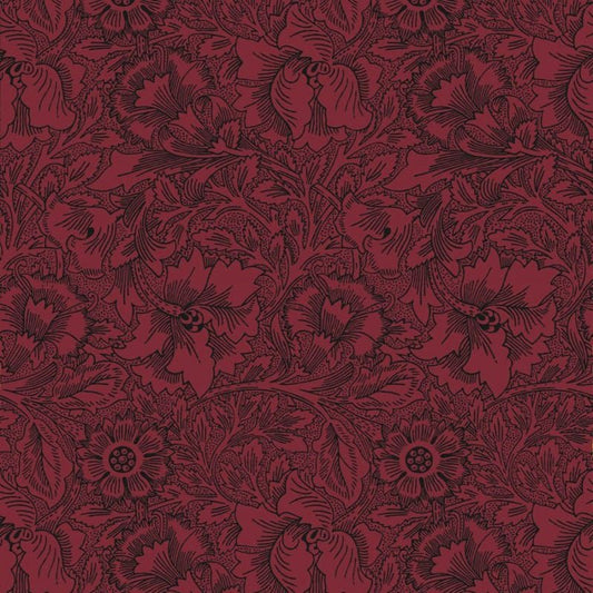 Poppy Wallpaper - Claret - Morris & Co - 216956