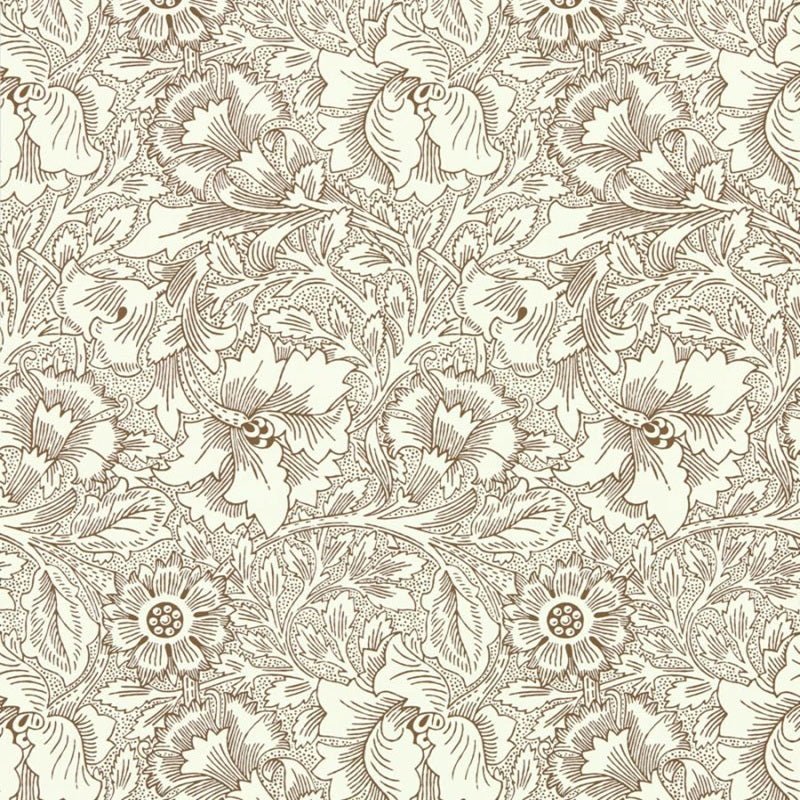 Poppy Wallpaper - Cream/Chocolate - Morris & Co - 216957