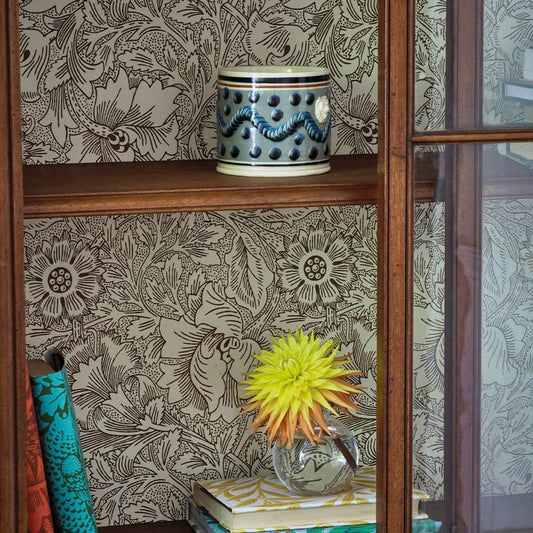 Poppy Wallpaper - Cream/Chocolate - Morris & Co - 216957