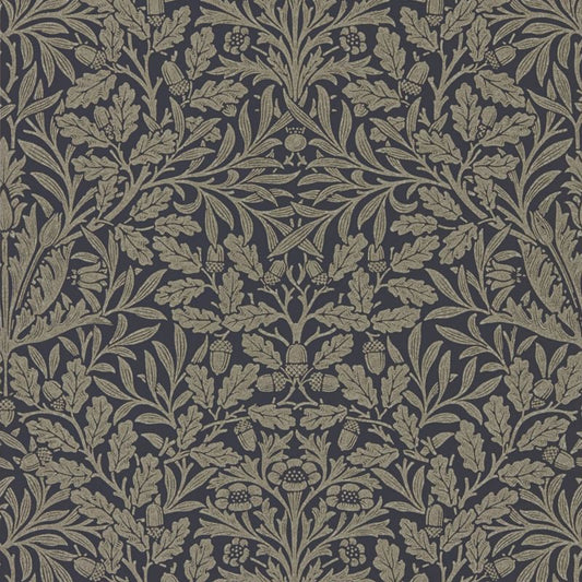 Pure Acorn Wallpaper - Charcoal/Gilver - Morris & Co - 216033