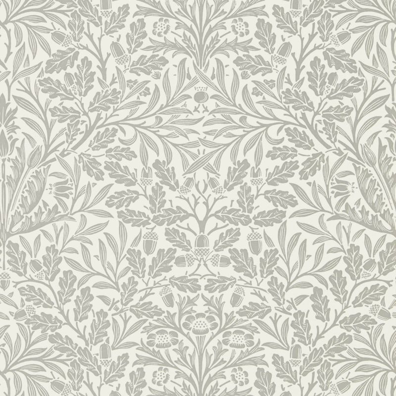 Pure Acorn Wallpaper - Ecru/Pewter - Morris & Co - 216042