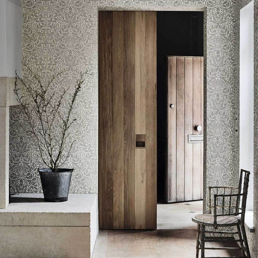 Pure Acorn Wallpaper - Ivory/Pearl - Morris & Co - 216044