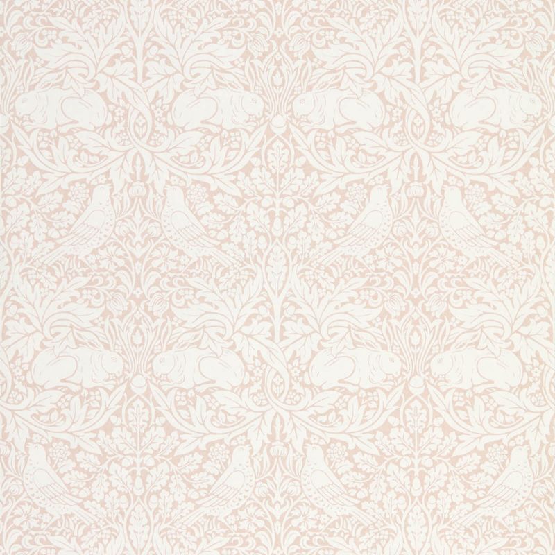 Pure Brer Rabbit Wallpaper - Faded Sea Pink - Morris & Co - 216533