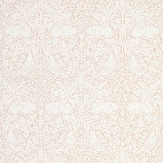 Pure Brer Rabbit Wallpaper - Faded Sea Pink - Morris & Co - 216533