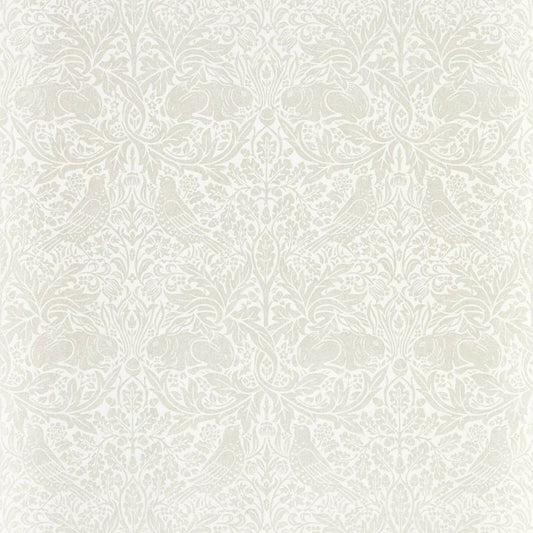 Pure Brer Rabbit Wallpaper - White Clover - Morris & Co - 216534
