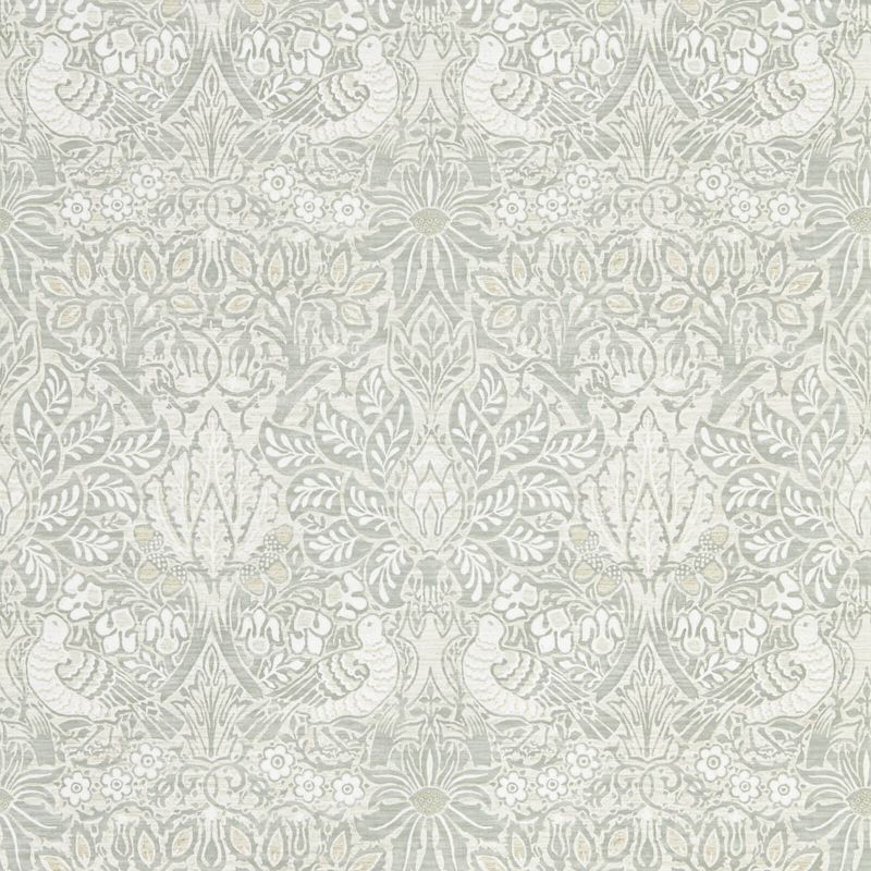 Pure Dove & Rose Wallpaper - Grey Blue - Morris & Co - 216522