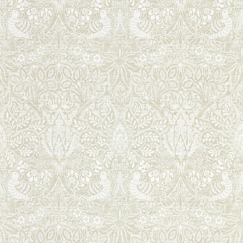 Pure Dove & Rose Wallpaper - White Clover - Morris & Co - 216521