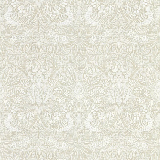 Pure Dove & Rose Wallpaper - White Clover - Morris & Co - 216521