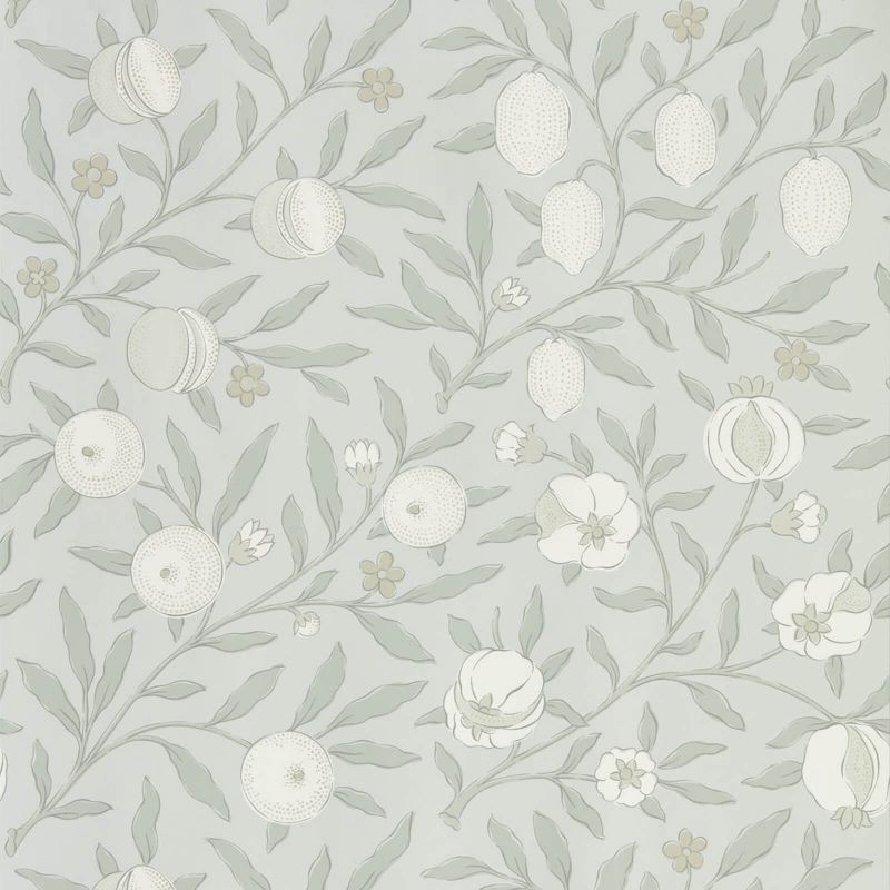 Pure Fruit Wallpaper - Grey Blue - Morris & Co - 216540