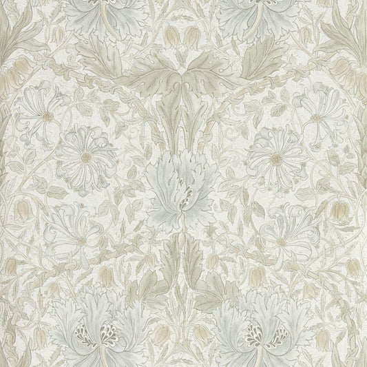 Pure Honeysuckle & Tulip Wallpaper - Linen - Morris & Co - 216526