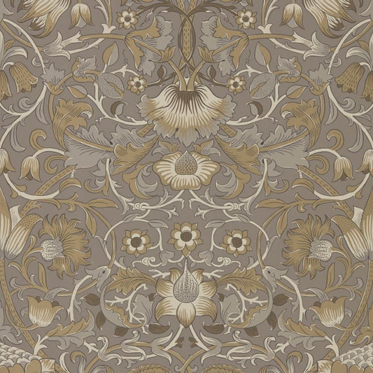 Pure Lodden Wallpaper - Taupe/Gold - Morris & Co - 216028