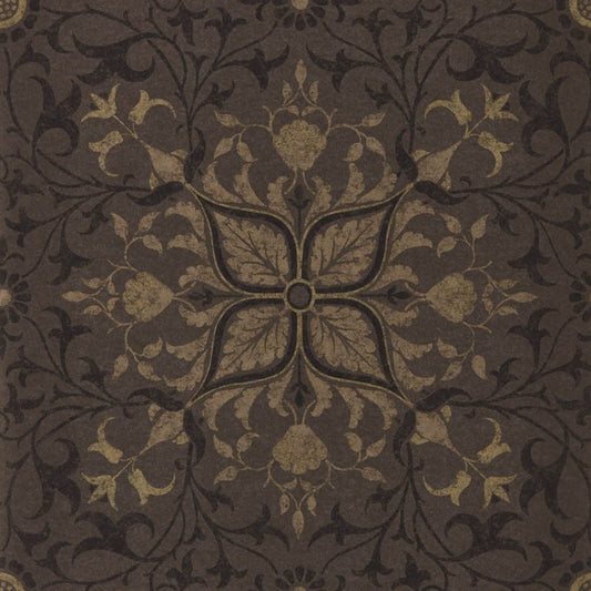 Pure Net Ceiling Wallpaper - Charcoal/Gold - Morris & Co - 216036