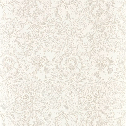Pure Poppy Wallpaper - Ecru/Stone - Morris & Co - 216034
