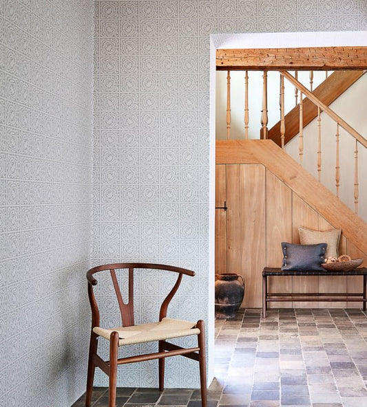 Pure Scroll Wallpaper - White Clover - 216545 - Morris & Co