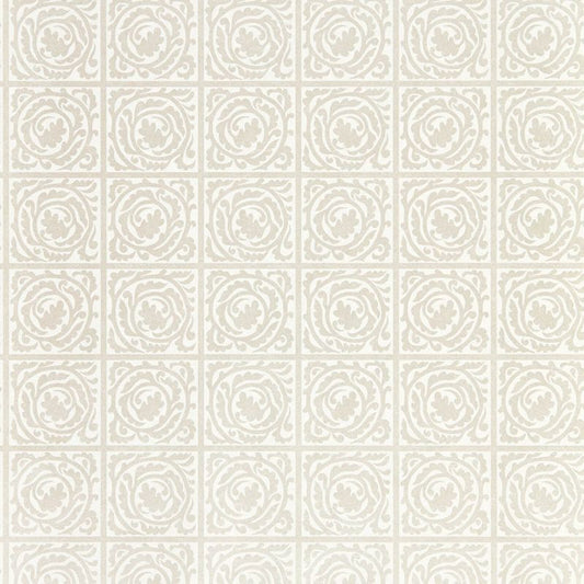 Pure Scroll Wallpaper - White Clover - Morris & Co - 216545