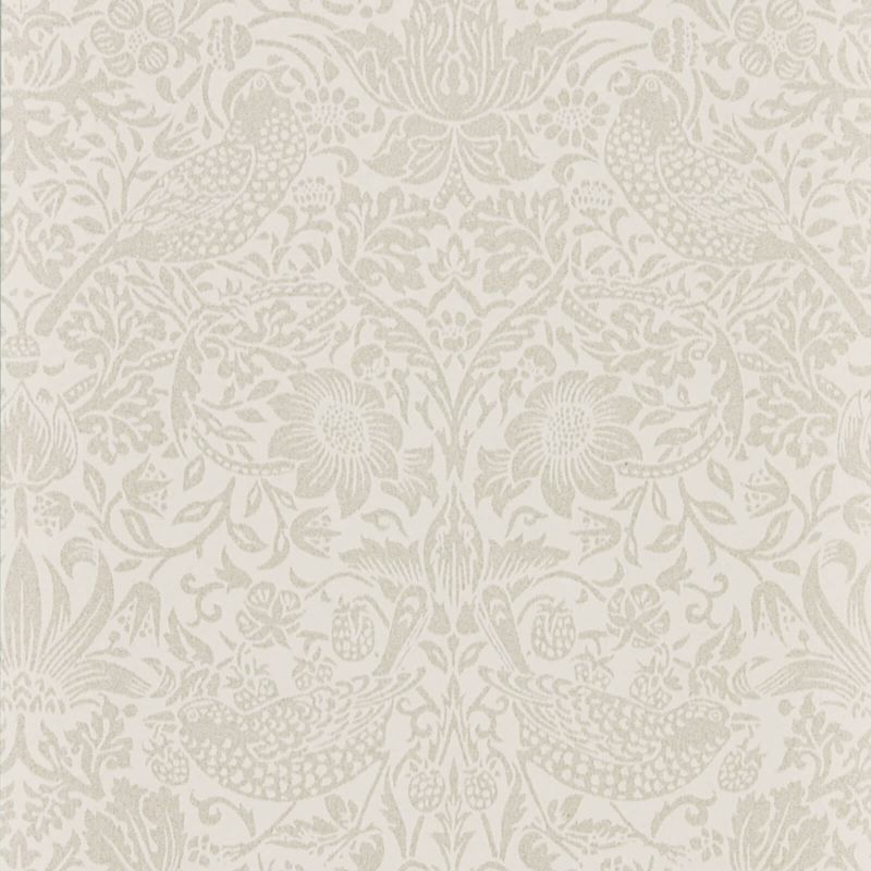 Pure Strawberry Thief Wallpaper - Ecru/Cream - Morris & Co - 216020