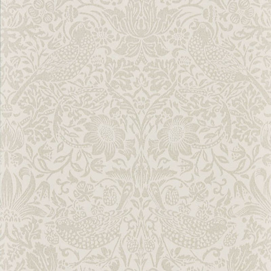 Pure Strawberry Thief Wallpaper - Ecru/Cream - Morris & Co - 216020