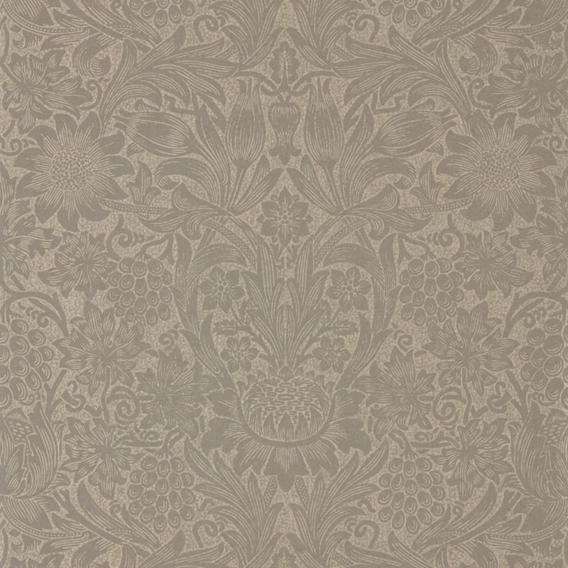 Pure Sunflower Wallpaper - Mole/Gold - Morris & Co - 216045