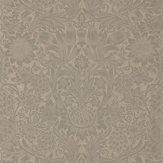 Pure Sunflower Wallpaper - Mole/Gold - Morris & Co - 216045