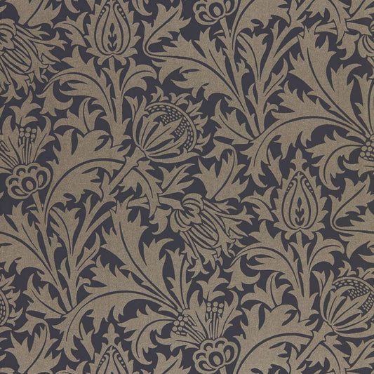 Pure Thistle Wallpaper - Black Ink - Morris & Co - 216549