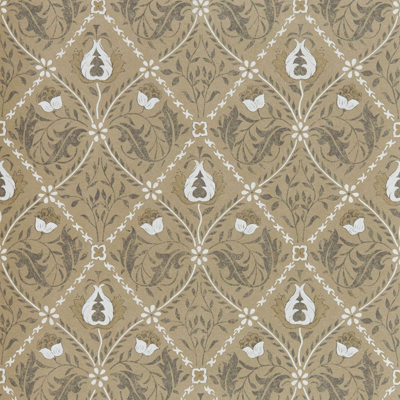 Pure Trellis Wallpaper - Gold - Morris & Co - 216529
