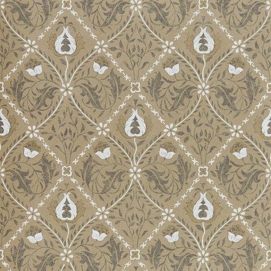 Pure Trellis Wallpaper - Gold - Morris & Co - 216529
