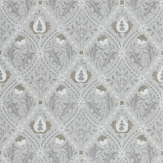 Pure Trellis Wallpaper - Lightish Grey - Morris & Co - 216528