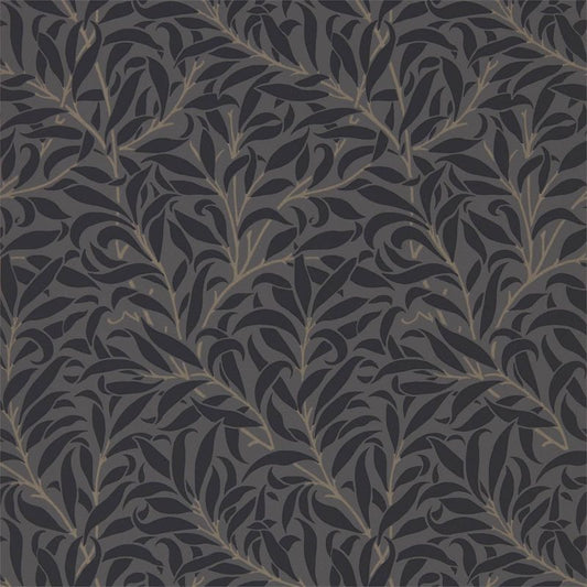 Pure Willow Bough Wallpaper - Charcoal/Black - Morris & Co - 216026