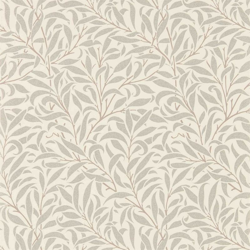 Pure Willow Bough Wallpaper - Ecru/Silver - Morris & Co - 216023