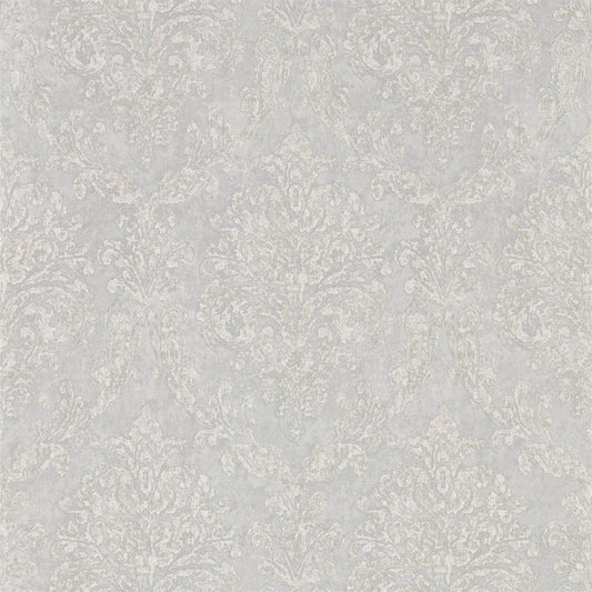 Riverside Damask Wallpaper - Dove/Silver - DWAP216289