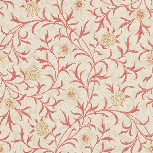 Scroll Wallpaper - Light Brick/Buff - Morris & Co - 210364