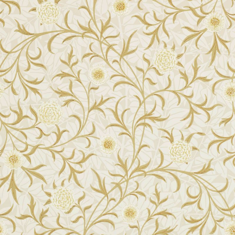 Scroll Wallpaper - Vellum/Biscuit - Morris & Co - 210363