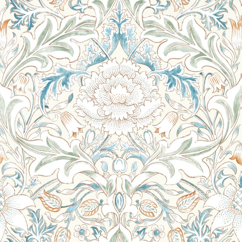 Simply Severn Wallpaper - Bayleaf/Annatto - Morris & Co - 217074