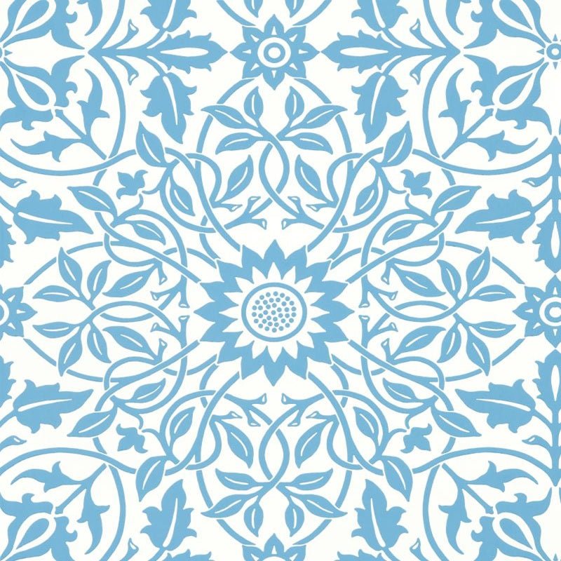 St James Ceiling Wallpaper - China Blue - Morris & Co - 217079