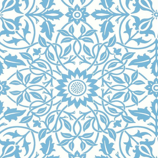 St James Ceiling Wallpaper - China Blue - Morris & Co - 217079