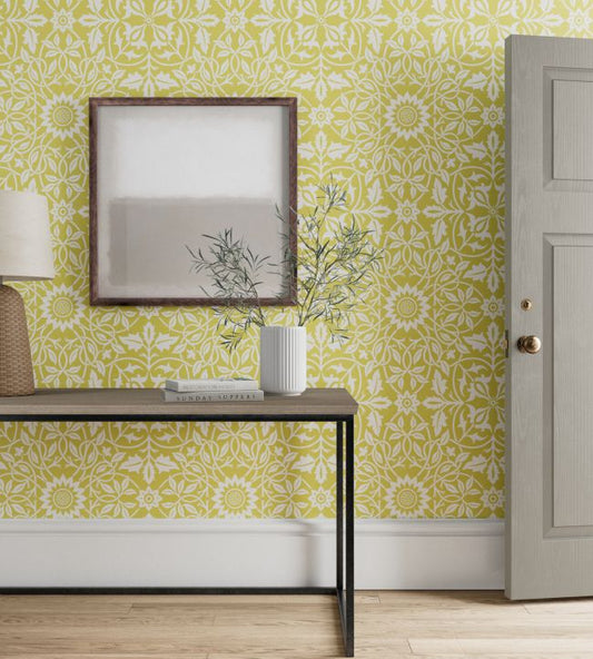 St James Ceiling Wallpaper - Sunflower - 217078 - Morris & Co