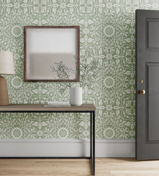 St James Ceiling Wallpaper - Willow - 217077 - Morris & Co