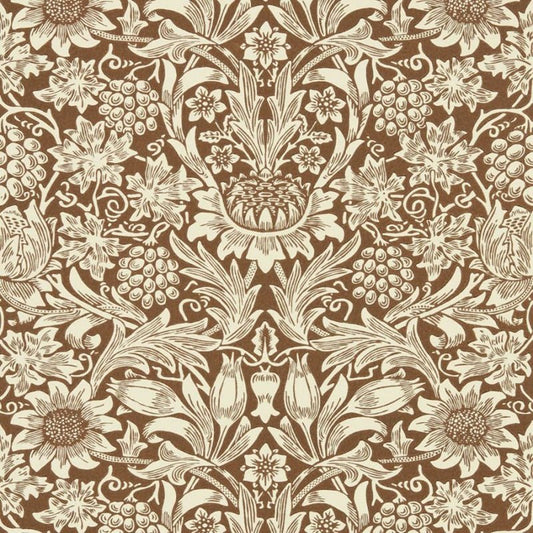 Sunflower Wallpaper - Chocolate/Cream - Morris & Co - 216961