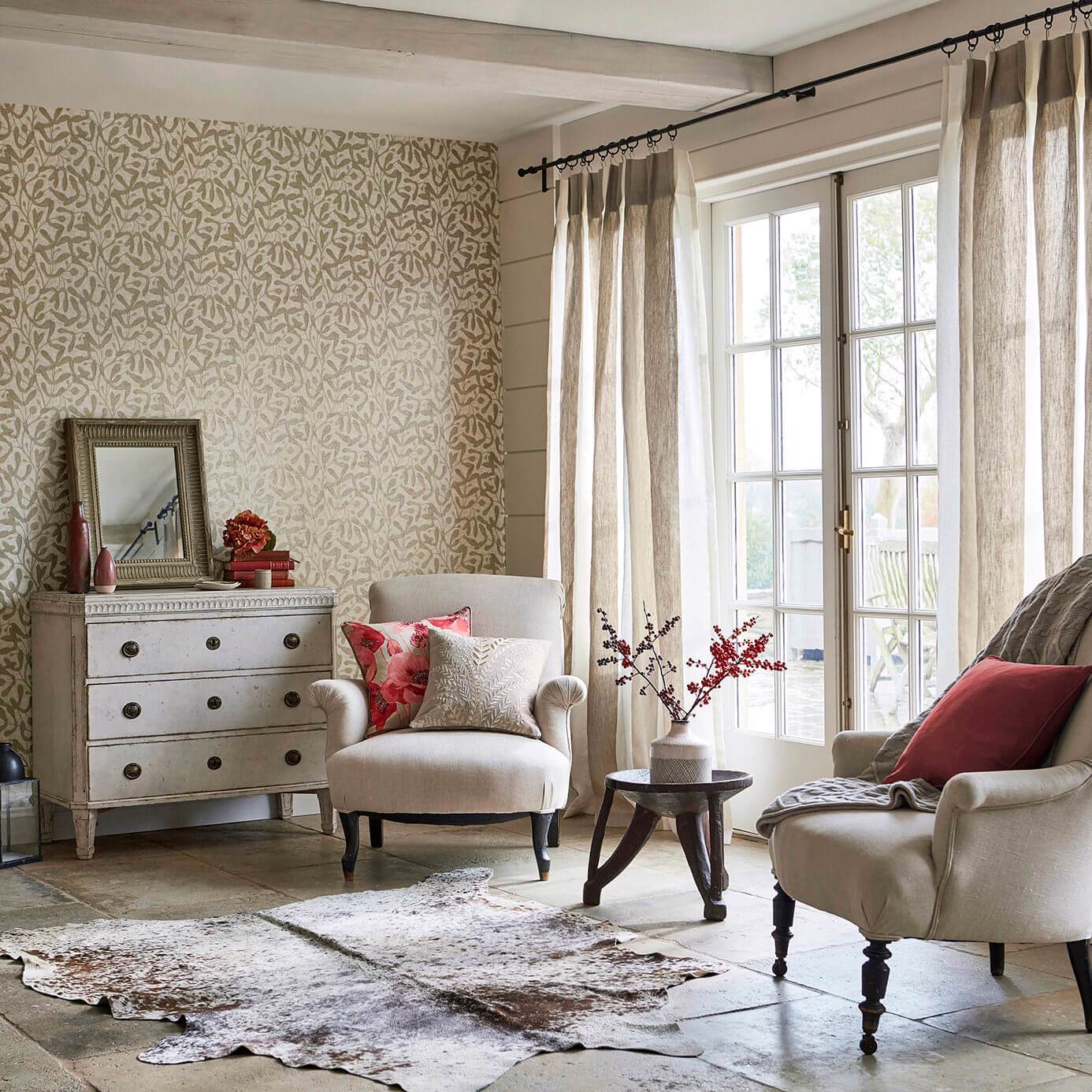 Sycamore Trail Wallpaper - Copper - Sanderson - DEBB216499 - Morris Wallpaper