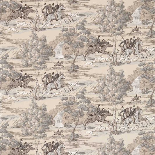 Tally Ho Wallpaper - Pearl/Grey - DVIN214599