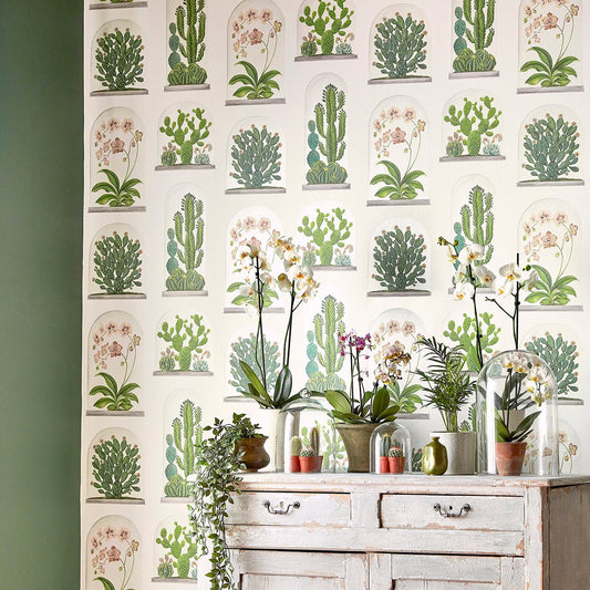 Terrariums Wallpaper - Ink/Multi - Sanderson - DGLW216658 - Morris Wallpaper