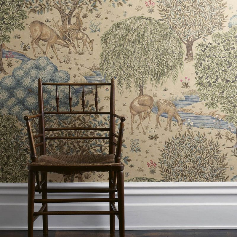 The Brook Wallpaper - Linen - Morris & Co - 216821