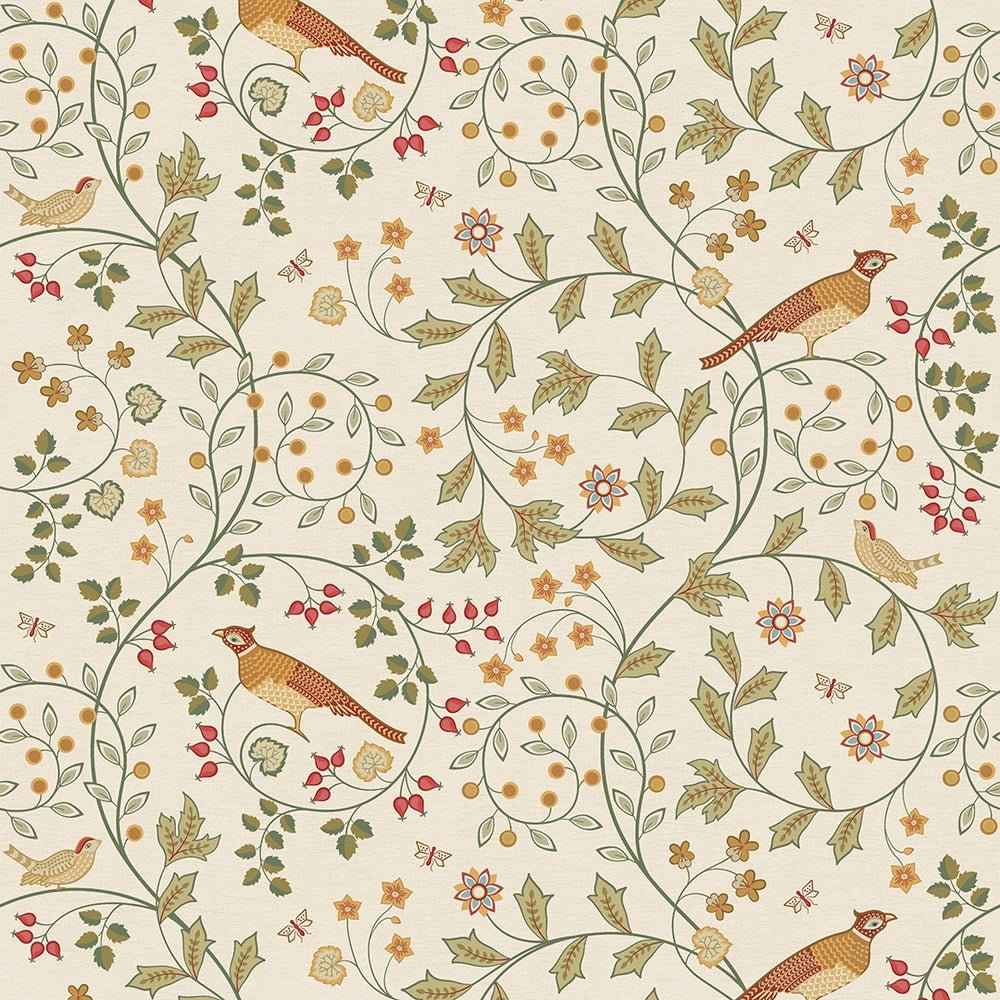 The Grand Estate Wallpaper - Rural Tones on Vintage Cream - LAN100218 - Lucie Annabel - Premier Wallcovering