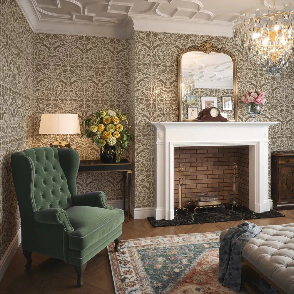 The Secret Squirrel Wallpaper - Cocoa - LAN100134 - Lucie Annabel - Premier Wallcovering